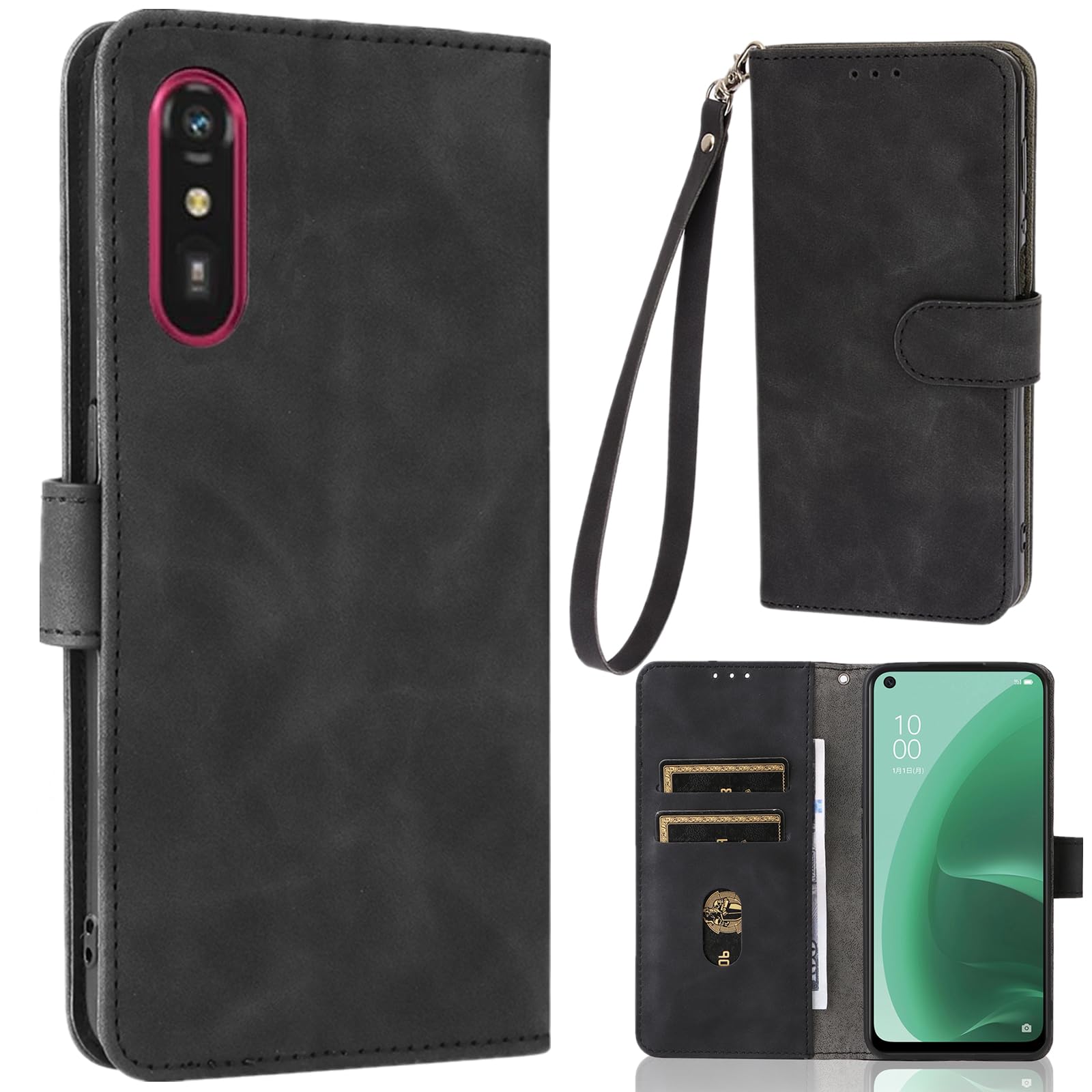 Easy Smartphone a A401FC / Lite MR01 Case Notebook Type [With 1 Strap] Applicabl