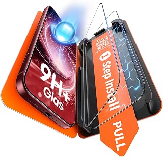 TAURI 2 Pack for iPhone 18 Pro Max Screen Protector, [1-Step Install] | Auto Dust-Removal, 9H+ Tempered Glass, Full Coverage Protection, Anti-scratch [Military-Grade Shatterproof] Bubble-Free