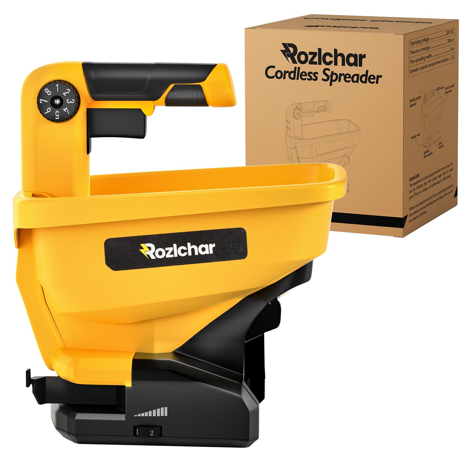Rozlchar Power Spreader Compatible for Dewalt 20V/60V, Covers 5,000 sq. ft. | Se