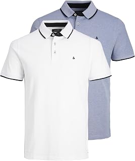 JACK & JONES Men's Jjepaulos Polo SS 2pk MP T-Shirt