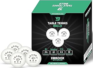 ZOROOX 3-Star Table Tennis Balls – Premium 40+ ABS Ping Pong Balls for Training & Competition, High Bounce & Durable, Orange or White, Packs of 9, 18, 36 or 72