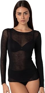 Lovable Modal and Cashmere Long Sleeve Sweater with Boat Neck