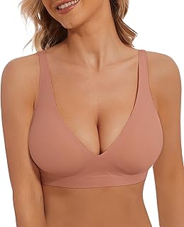 Deep V Bra Wireless Sexy Push Up Bralette Padded Seamless Jelly Bra
