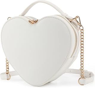 lola mae Heart Shape Crossbody Purse for Women – Cute Valentine’s Gift Handbag, Zip-Around Shoulder Bag for Teens