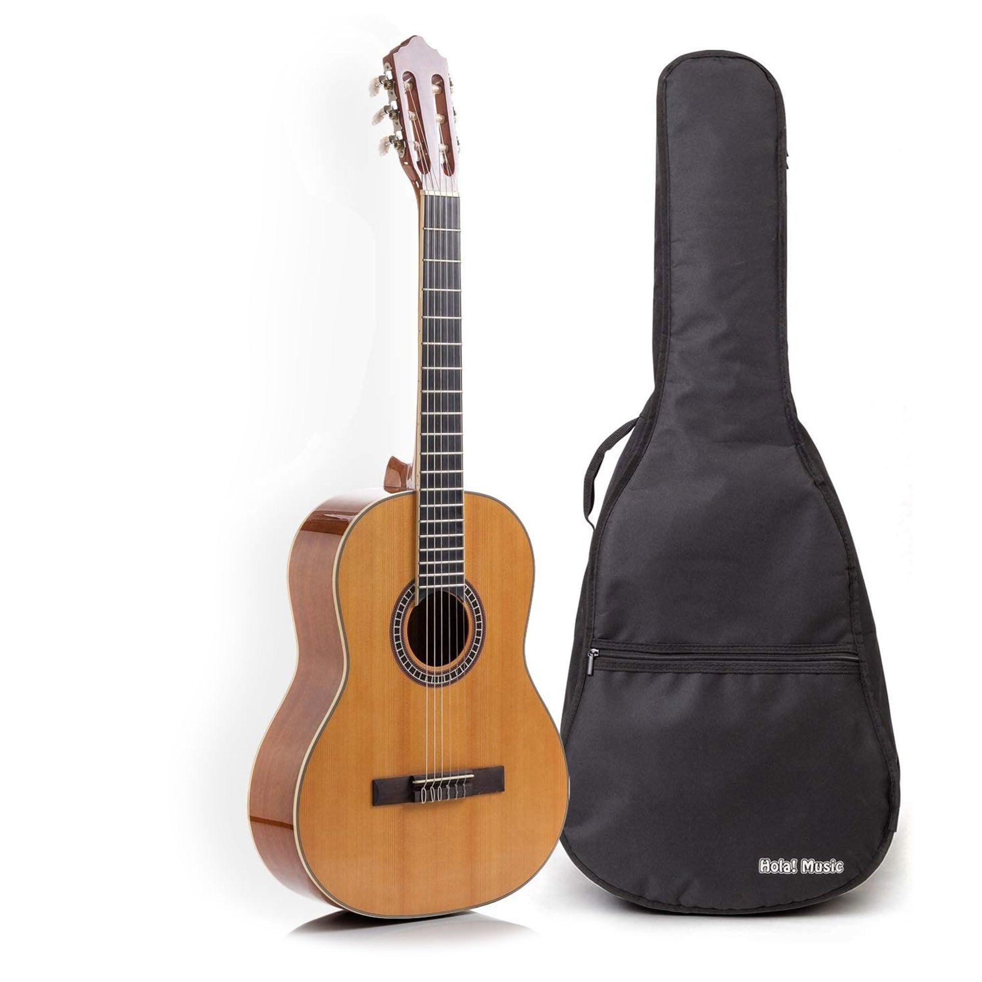Hola! Music 39" Full Size Classical Guitar, Nylon Strings, Natural Gloss