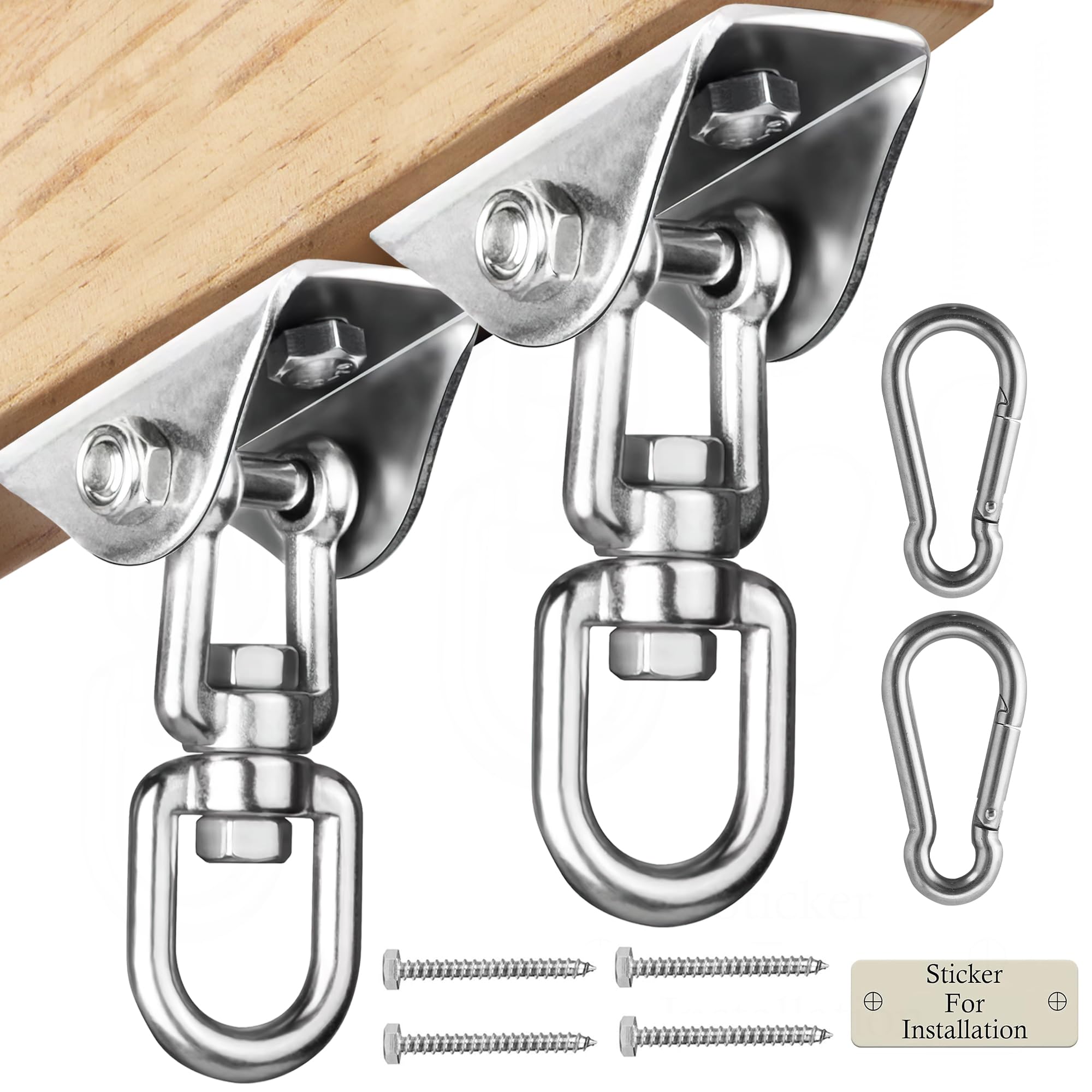 Aisto Heavy Duty Swing Hangers for Wooden Sets 2000 LB Capacity Hammock Hanger 3