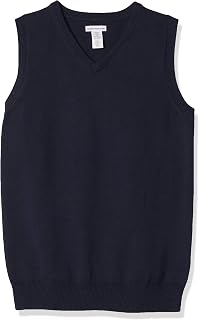 Amazon Essentials Boys Uniform Cotton V-Neck Sweater Vest