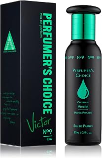 PERFUMER'S CHOICE No9 Victor - EDP Aftershave for Men Apple & Bergamot 83ml | Eau de Parfum for Men, Woody Fresh Scent, Blackcurrant, Pineapple, Oakmoss, Long Lasting, Gift for Him, Everyday Wear