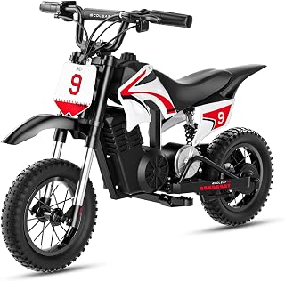 ECOLEAP K1 Kids Electric Dirt Bike, 36V, 700W Peak Motor, 16 MPH(Berry Red) | 36V Lithium Battery | High-Torque, Chain-Driven Motor | Up to 14 Miles | Full Suspension | UL 2272 Certified | Ages 3-8