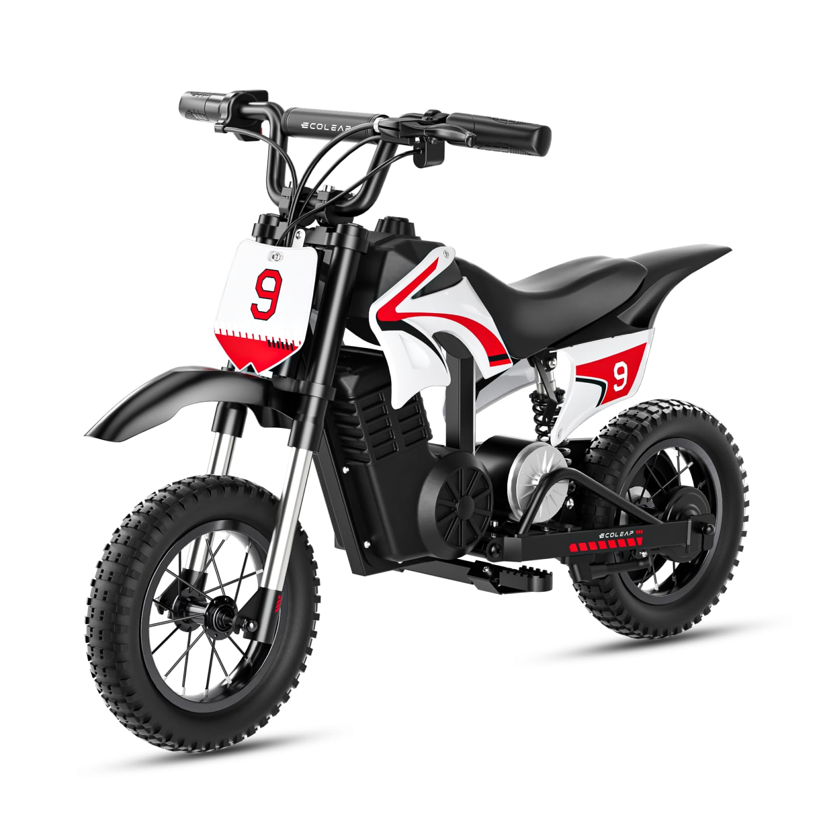 ECOLEAP K1 Kids Electric Dirt Bike, 36V, 700W Peak Motor, 16 MPH(Berry Red) | 36