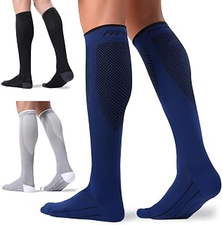 FITRELL 3 Pairs of Compression Socks Women & Men 20-30 mmhg
