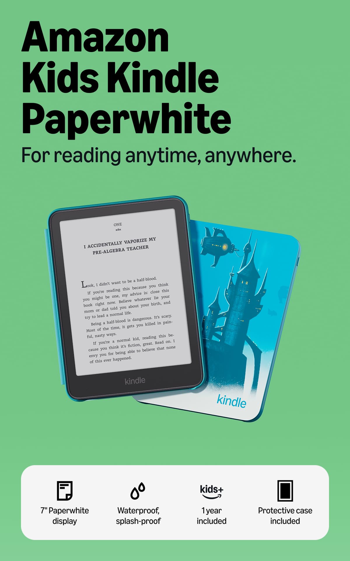 Amazon Kids Kindle Paperwhite 16GB (newest model), Thinner and lighter, 7" 