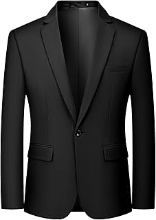 MAGE MALE Men's One Button Casual Sport Coat Blazer Lightweight Suit Jacket