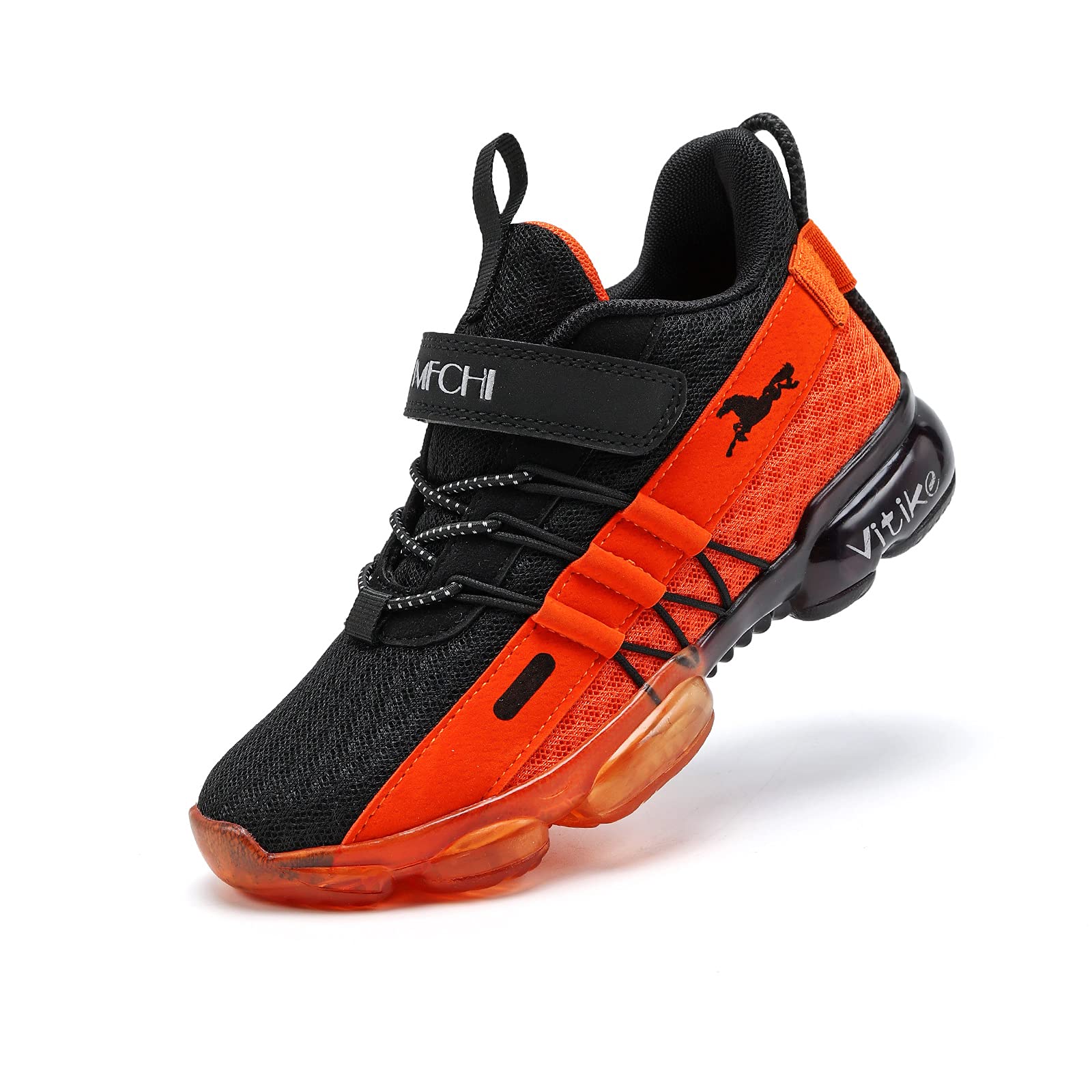 JMFCHI Boys Running Shoes Breathable Mesh Slip-On Athletic Tennis Sneakers