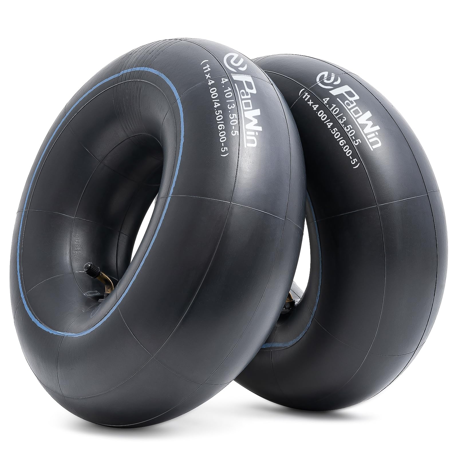 2 PCS 4.10/3.50-5 (11X4.00/4.50/6.00-5) Replacement Inner Tube with TR87 Bent Va