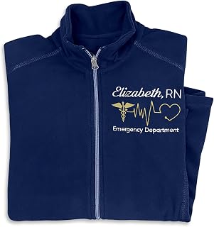 NACRE APPAREL Women's Custom Nurse Jacket Personalized Embroidered Lightweight Nurse Coat