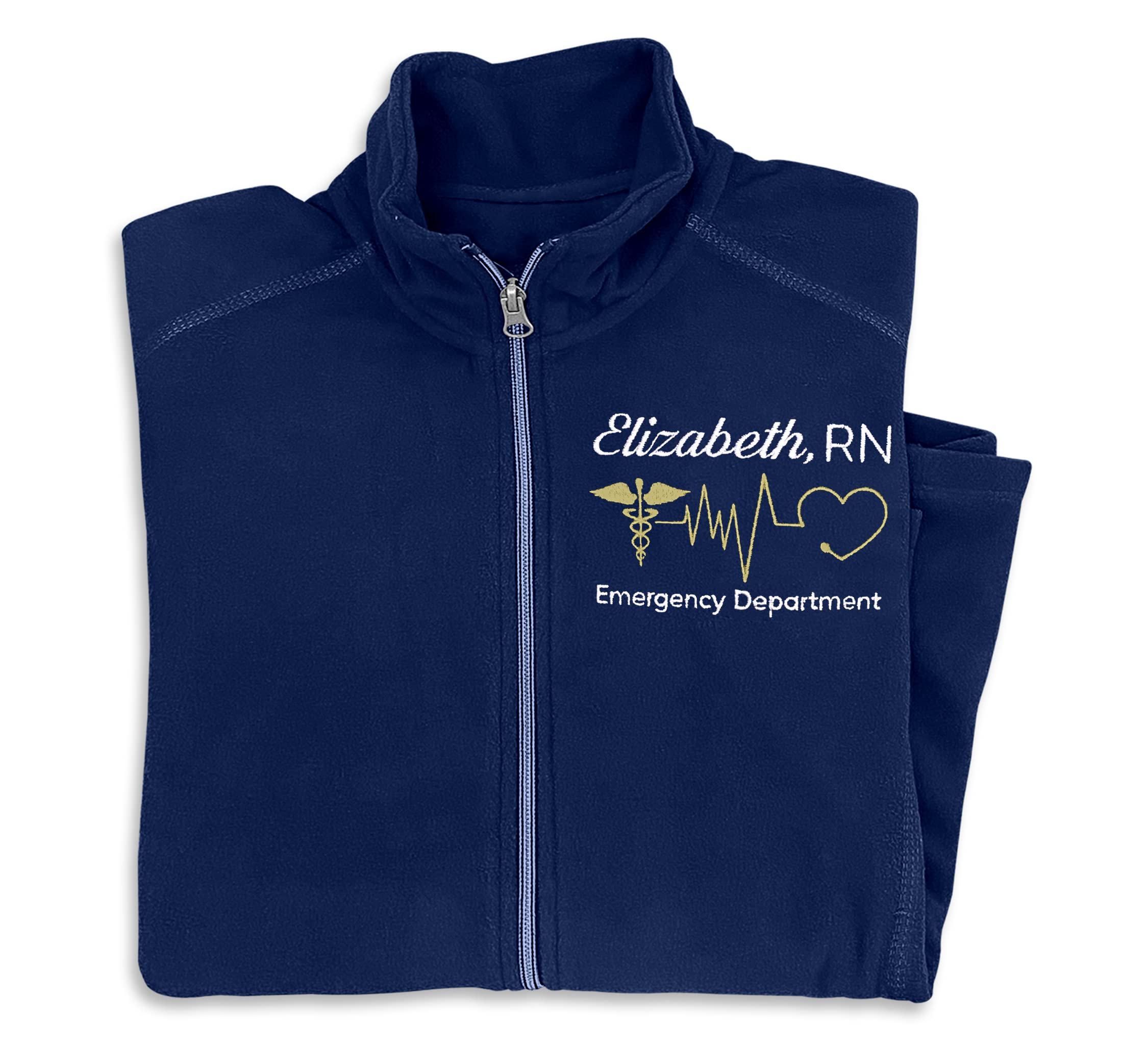 NACRE APPAREL Women's Custom Nurse Jacket Personalized Embroidered Lightweight N