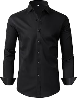 Wrinkle Resistant Men's Dress Shirt Button down Long Sleeve Business Casual