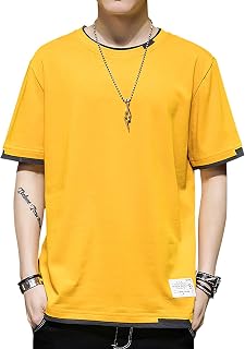 Men's T Shirt Contrast Colours Summer Sports Short Sleeves Casual Various Colours Available Oversized Streetwear
