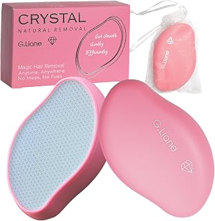 Premium Crystal Hair Eraser,Painless Exfoliation Hair Removal Epilator,Nano Glass Hair Remover for Women,Natural Gentle and Efficient Shaver Trimmer on Leg Arm(Rose Pink)