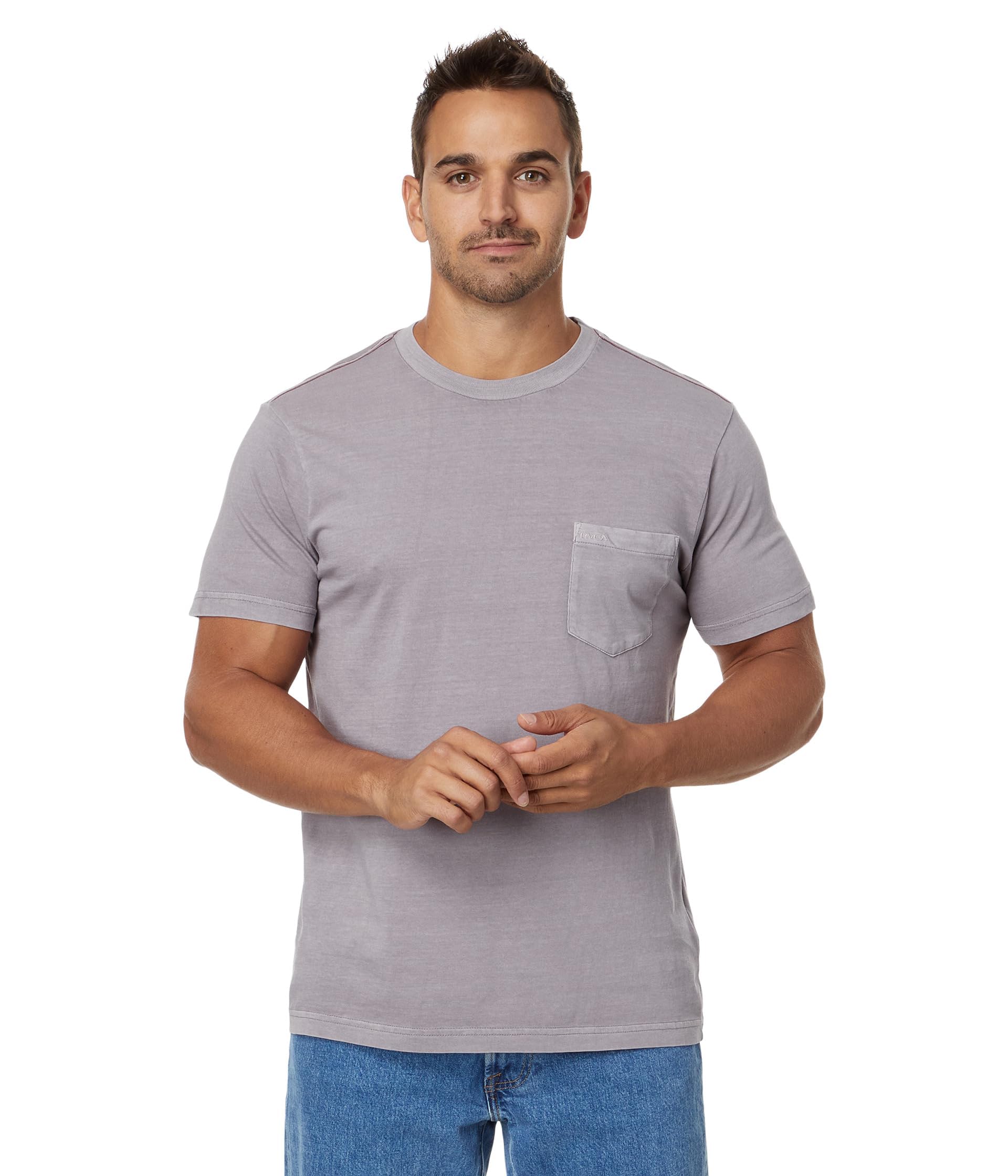 RVCA PTC 2 Pigment Short Sleeve Round Neck Pocket T-Shirt for Men