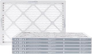 Amazon Basics 14x20x1 Air Filter, MERV 8 AC Furnace Filters, Allergen Control , Electrostatic, Removes Dust Pollen and Lint, 6-Pack (Actual Size: 13.75" x 19.75" x 0.75")