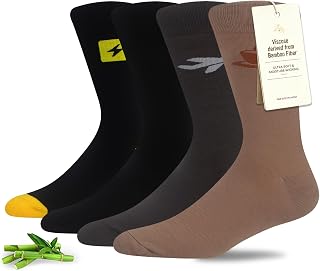 MAKABO Men's Dress Crew Socks 6/12/18 Pairs Bamboo Viscose Soft Breathable