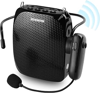 ZOWEETEK Original Voice Amplifier for Teachers with 2 Mics Wired+Wireless | Portable Speaker Megaphone for Classroom, Training, Teaching, Yoga, Meeting, Speech