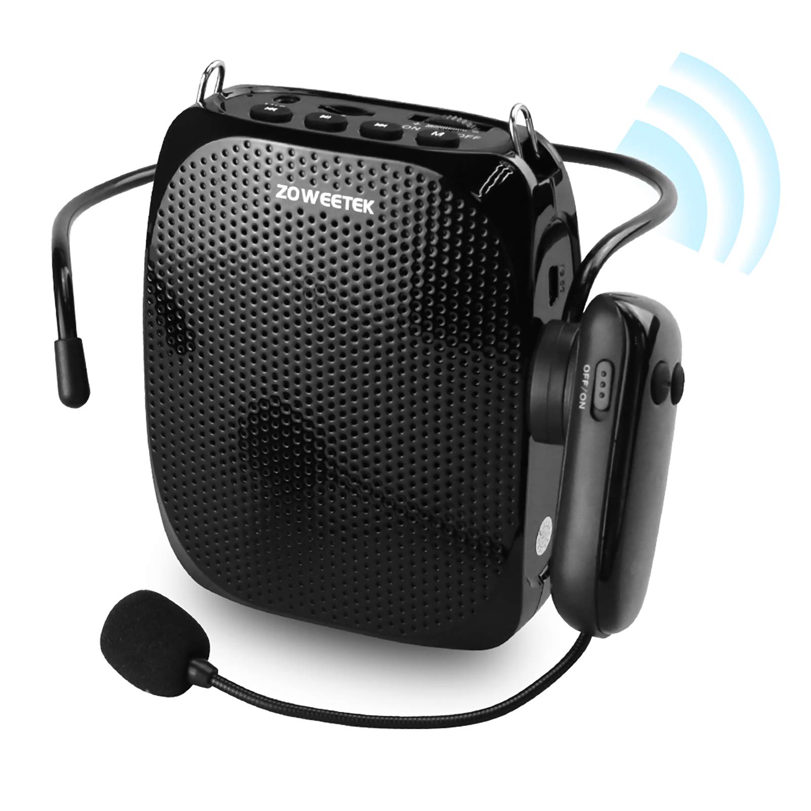 ZOWEETEK Original Voice Amplifier for Teachers with 2 Mics Wired+Wireless | Port