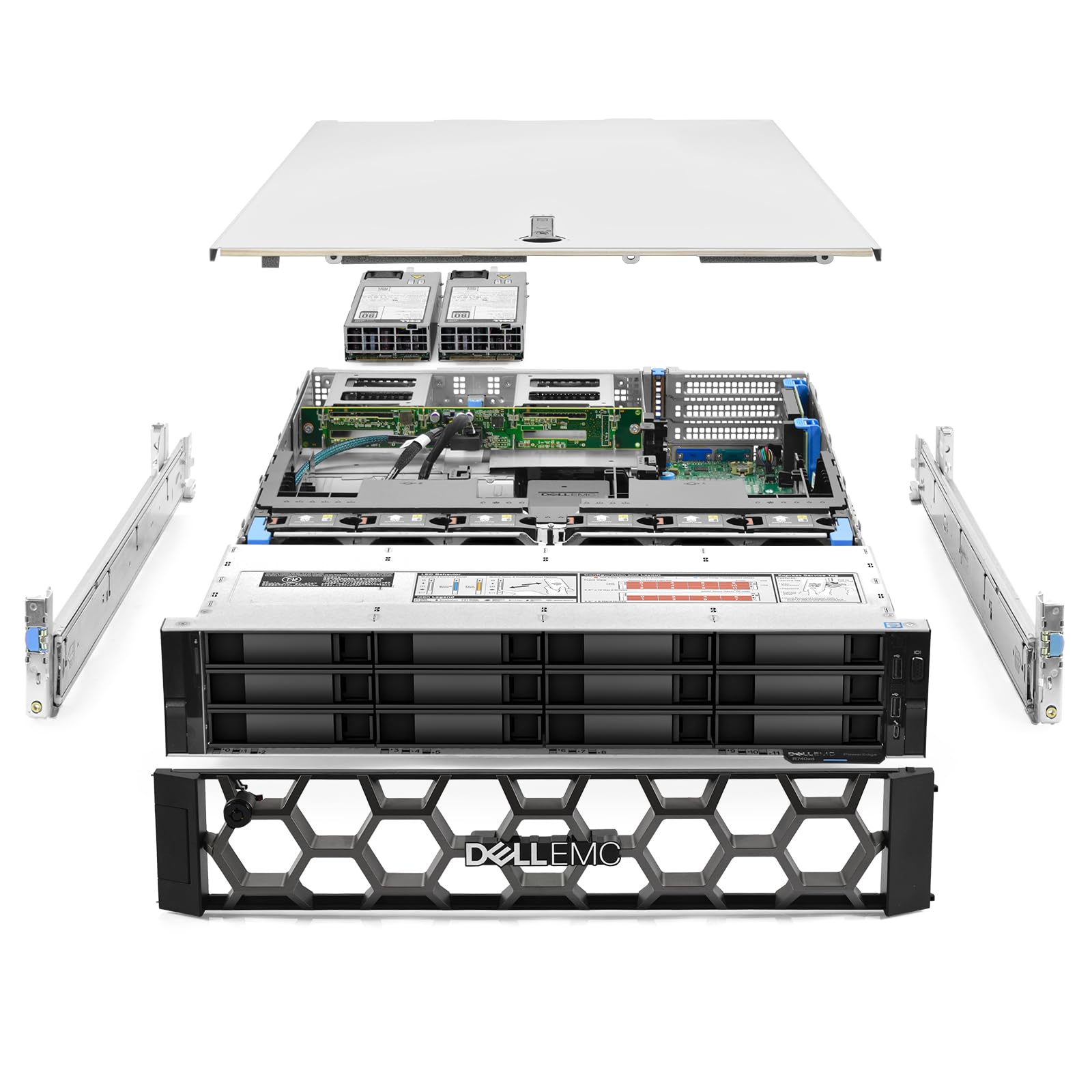 Dell PowerEdge R740xd Server 2X Gold 6144 3.50Ghz 16-Core 128GB RAM 12x Caddies 