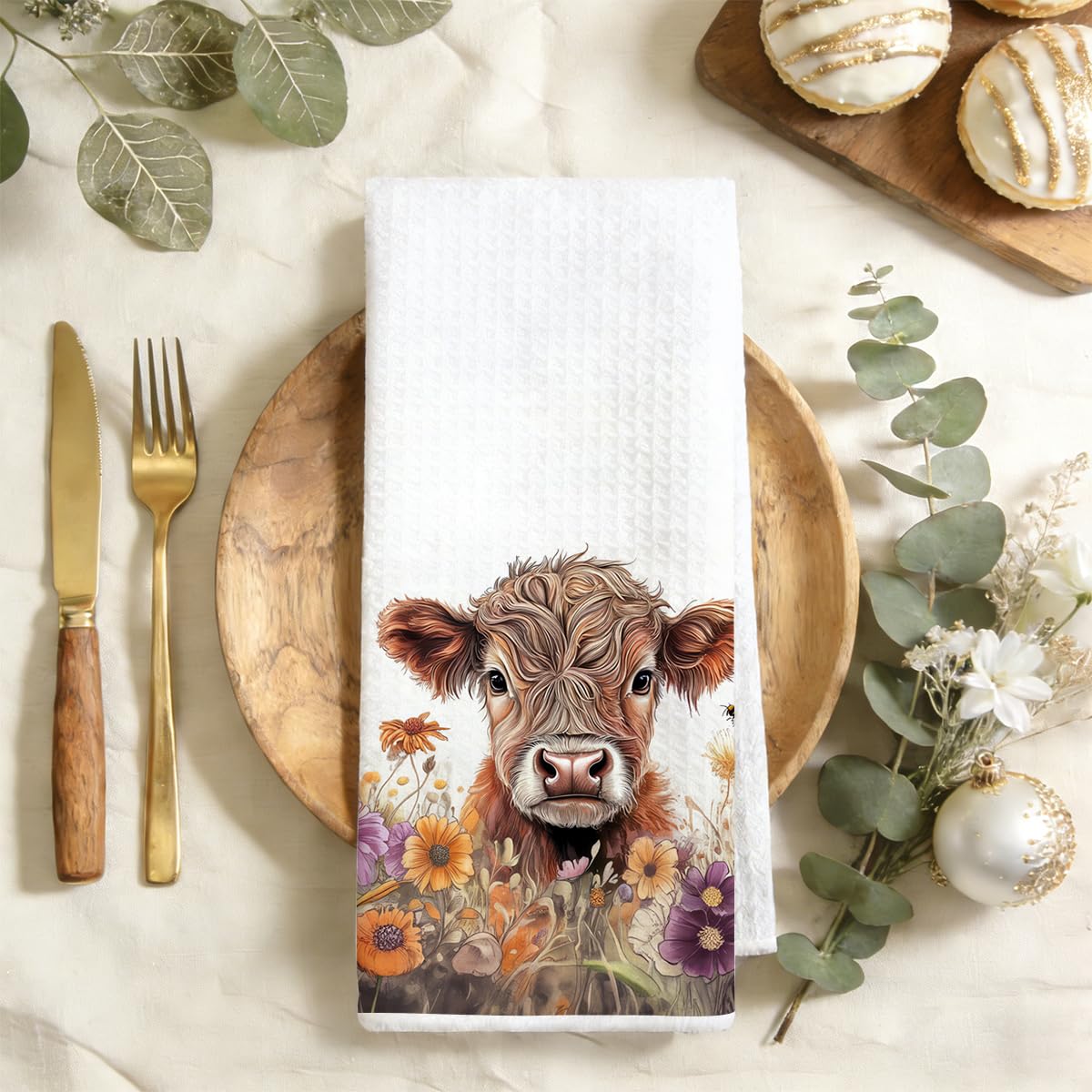 Adorable Kitchen Towels Absorbent Microfiber Durable Kitchen Towels for Bathroom
