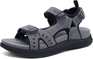 KuaiLu Mens Hiking Sandals with Orthopedic Arch Support Footbed