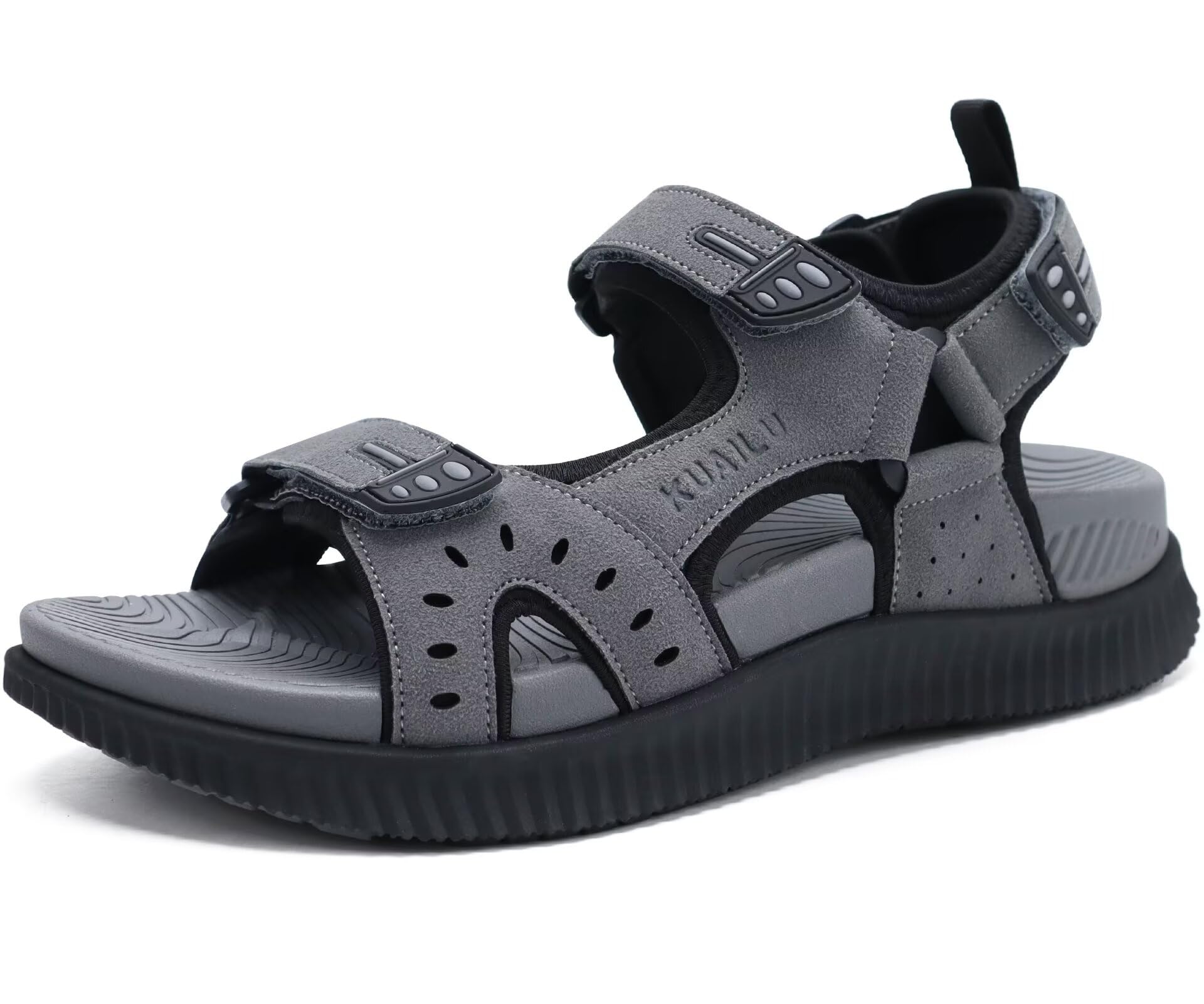 KuaiLu Mens Hiking Sandals with Orthopedic Arch Support Footbed