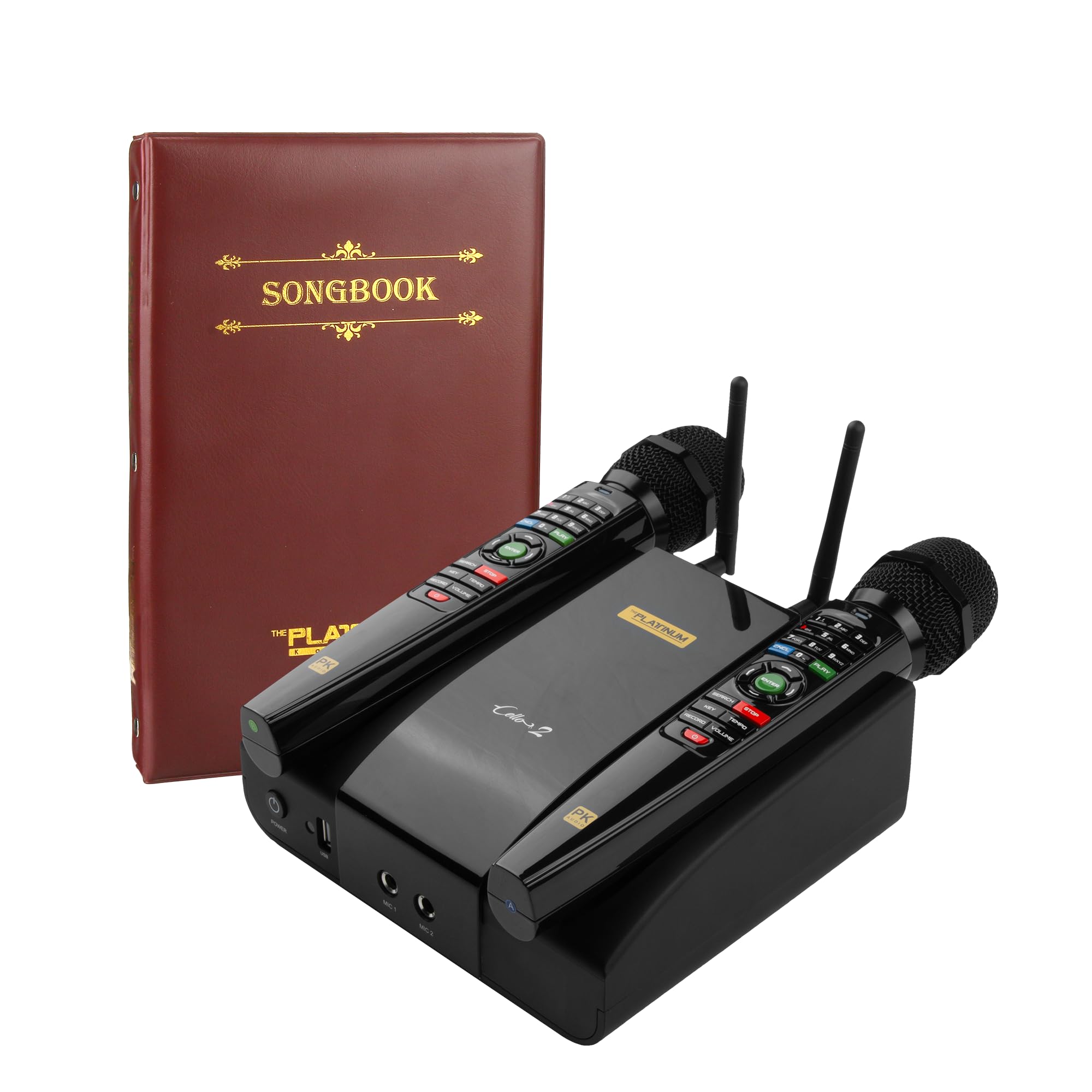 The Platinum Cello2 Karaoke Machine with Dual Wireless Microphones, Digital Vide