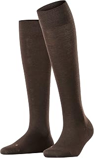 FALKE Women's Merino Wool Cotton Soft-Top Socks With Gentle Grip On Leg Plain Thin Thermal For Summer Or Winter Black Grey More Colours 1 Pair Sensitive Berlin