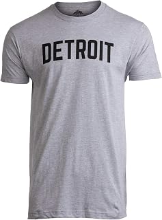 Detroit | Classic Retro City Grey Blue Red Black Detroiter 313 Cool Michigan Men Women T-Shirt