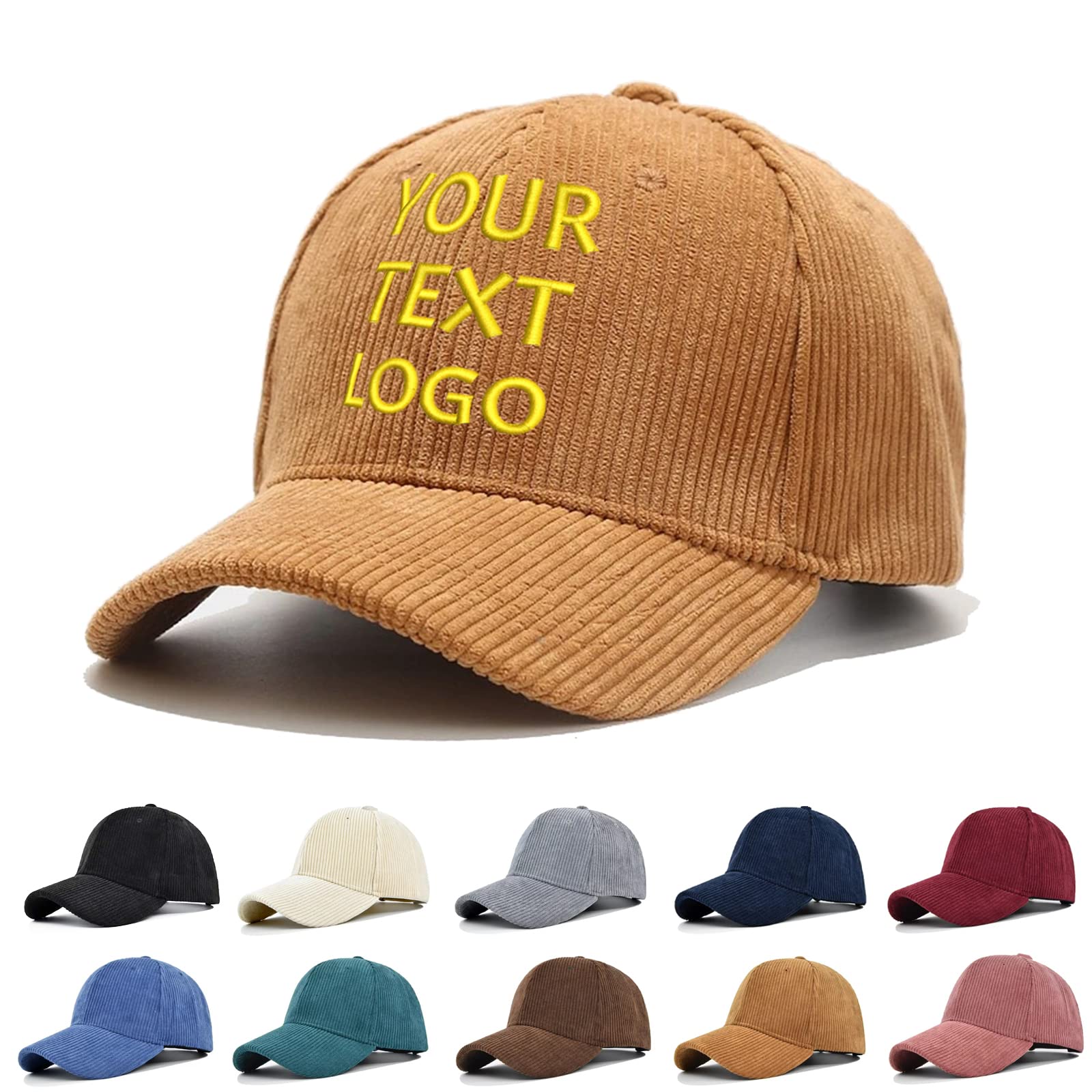 Personalized Baseball Cap with Embroidery Text Logo and Print Photo Image, Adjus