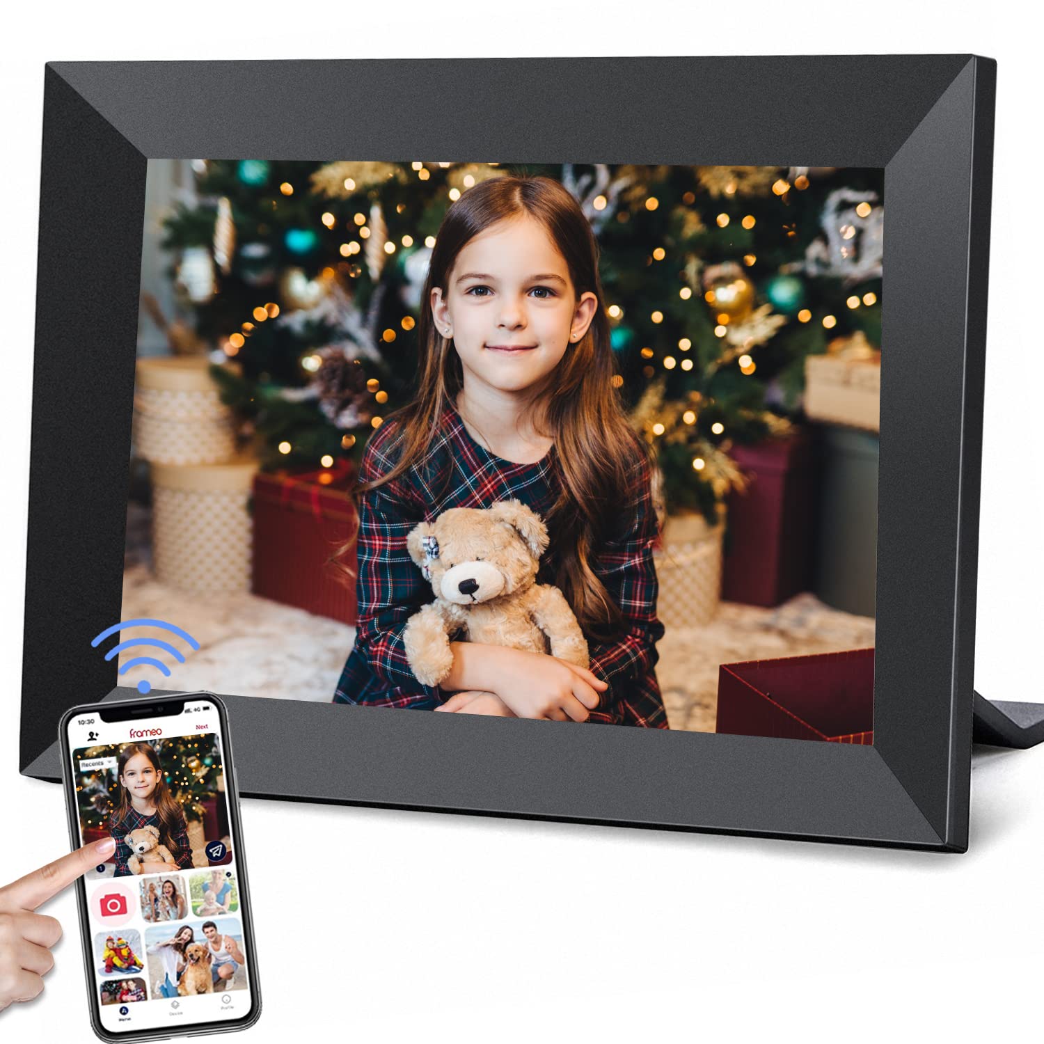 FRAMEO Digital Picture Frame,10.1" Digital Photo Frame WiFi with 32GB | 1280x800