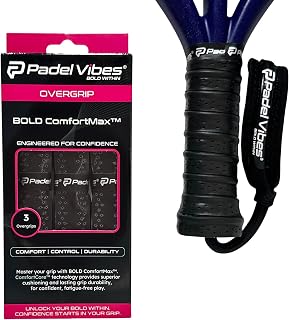 Padel Vibes® ComfortMax™ Padel Overgrips | Cushioned, Ergonomic, Shock-Absorbing, Durable | Secure Grip for Padel, Tennis, Badminton, Squash & Pickleball