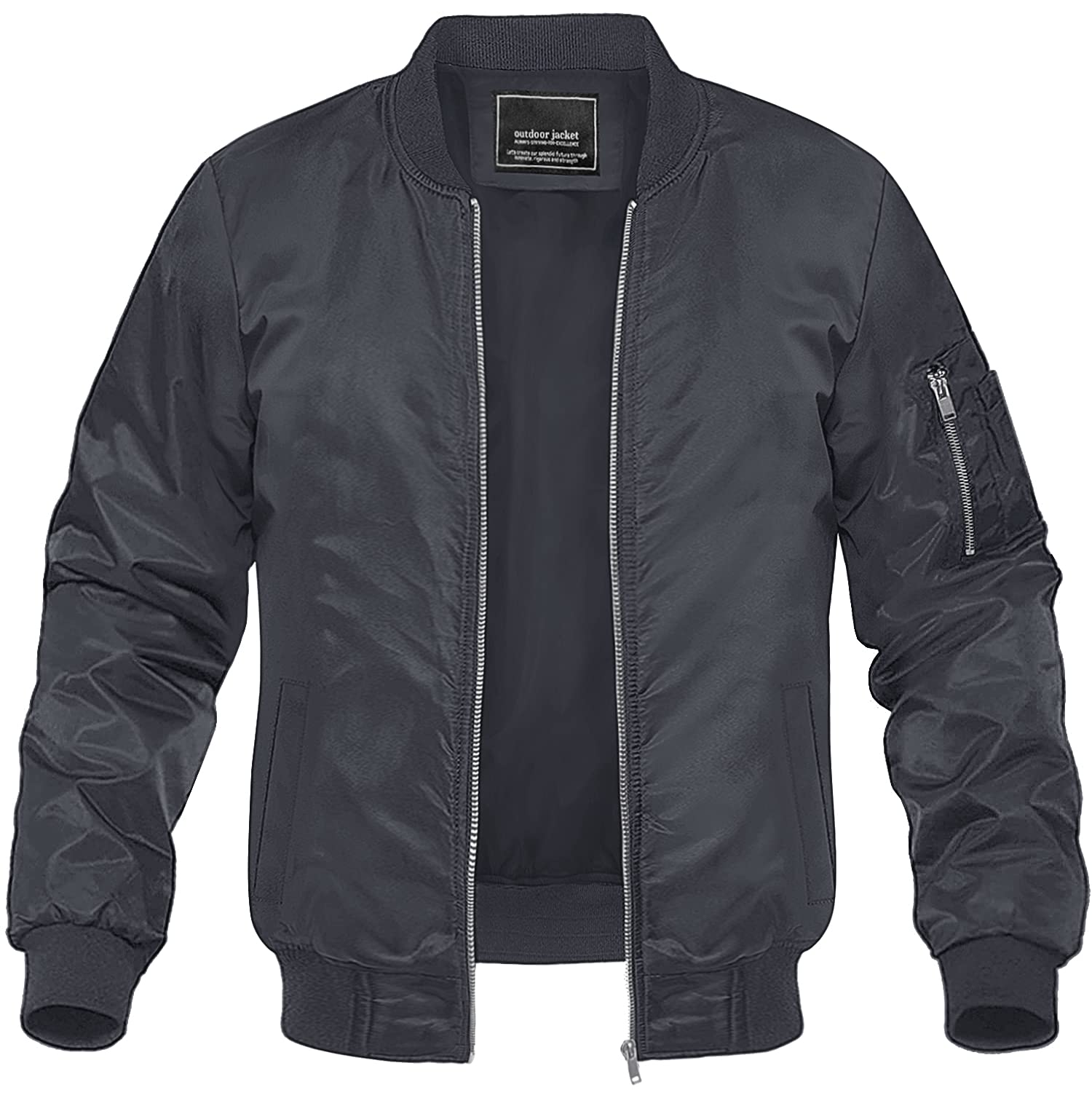 MAGNIVIT Men's Lightweight Bomber Jacket Windbreaker Casual Fall Spring Outdoor 