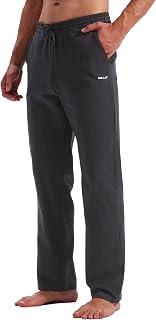 WILLIT Mens Cotton Jogging Bottoms Yoga Pants Workout Open Top Sports Trousers with Pockets
