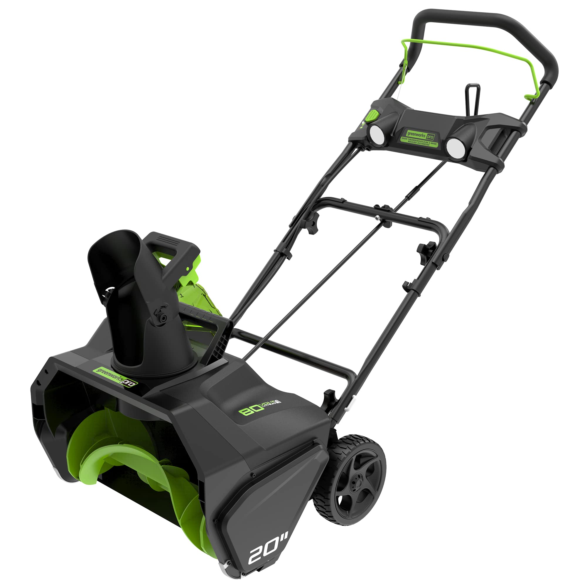 Greenworks PRO 80V 20-Inch Cordless Snow Blower Thrower, Led Lights&180° Adjusta