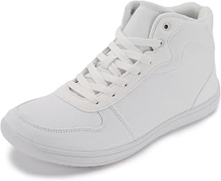 WHITIN Men's Wide Toe Box Zero Drop Barefoot High-Top Canvas Sneakers W822