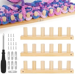 Aeelike Chunky Blankets Loom Kit for Knitting,No Need Hooks,Wooden 39 inch | Portable Adjustable Size, Detachable Modular Design,Wooden Weaving Frame for Thick Yarn,Affordable,Stress Relief Gift