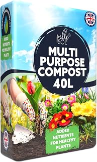 Pelle & Sol 40L Multi Purpose Compost - Compost for Outdoor Plants & Soil for Plants Indoors - Potting Soil for Pots Plants Outdoor - All Purpose Nutrient Rich Fertiliser, Houseplant Potting Mix