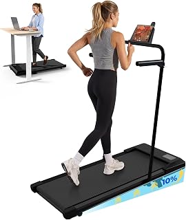 Superun Raceable 6%/10% Incline Walking Pad, 6/12km/h Foldable Treadmill | Under Desk Treadmill for Smart Devices with App Control, Training Courses, Max 136KG, UK Stock Fast Door to Door Delivery