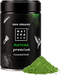 Matcha & CO Premium Matcha Tea Powder 100% Organic and Natural 80g - Ceremonial Green Tea Powder from Japan