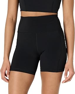 Amazon Essentials Womens Active FormFlex Buttery Soft High Waist 5" Biker Shorts with Pockets