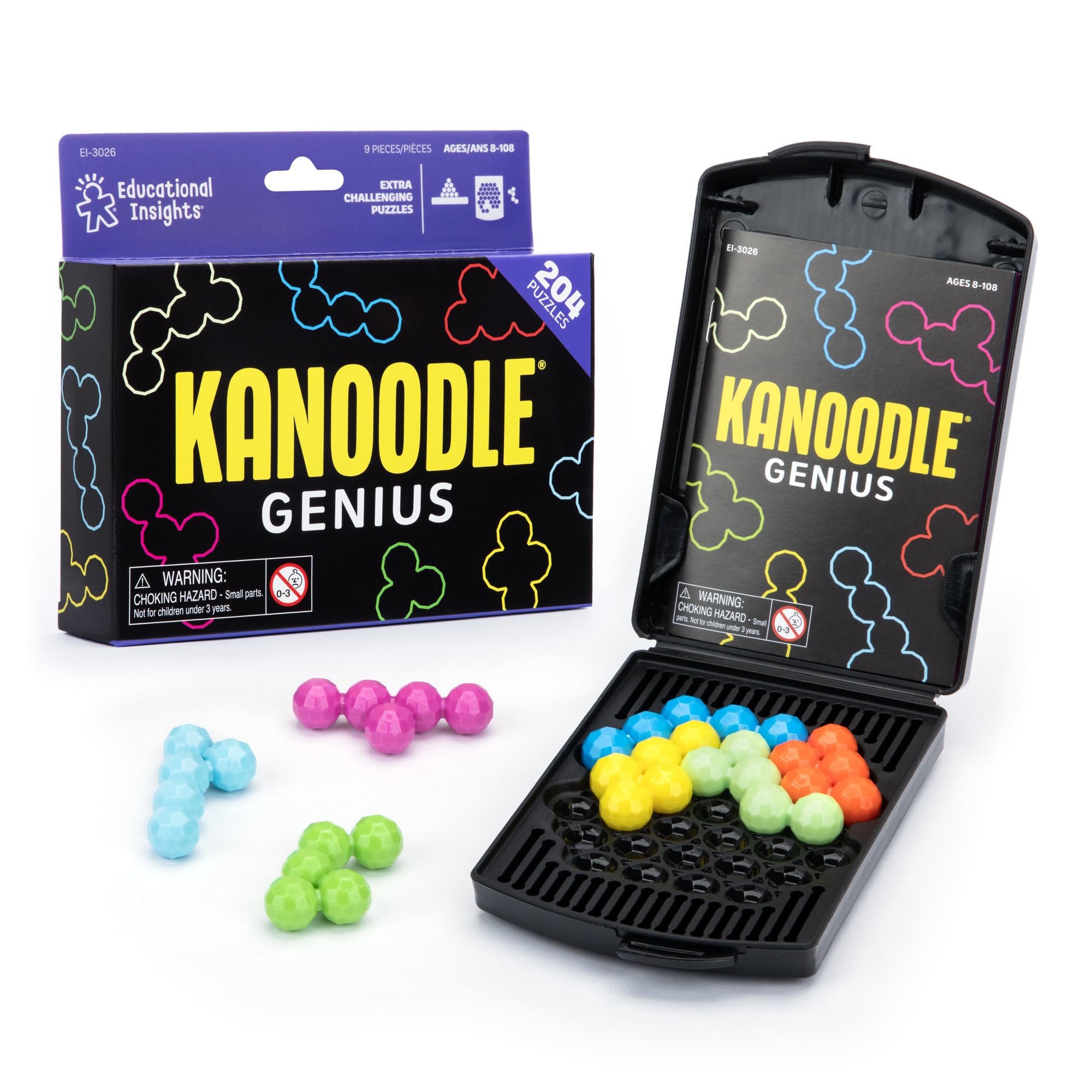 Educational Insights Kanoodle Genius | 3D Brain Teaser Puzzles for Kids, Spatial