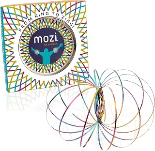Mozi Geometric Magic Flow Bracelet - Easy to Use | 3D Bracelet Spiral Toy, Glowing Spinning Bracelet Spiral for Children and Adults (Iridescent)